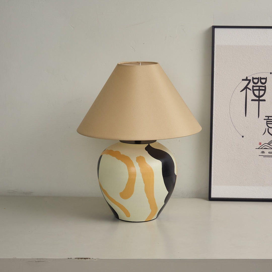 Abstract Pattern Ceramic Table Lamp - Vakkerlight
