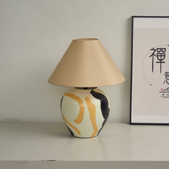 Abstract Pattern Ceramic Table Lamp - Vakkerlight