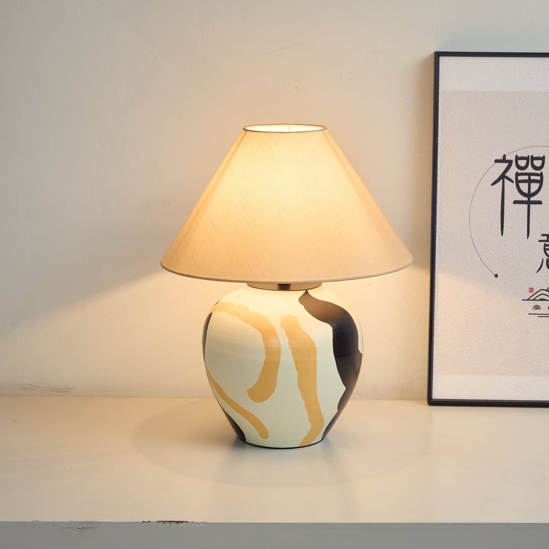 Abstract Pattern Ceramic Table Lamp - Vakkerlight