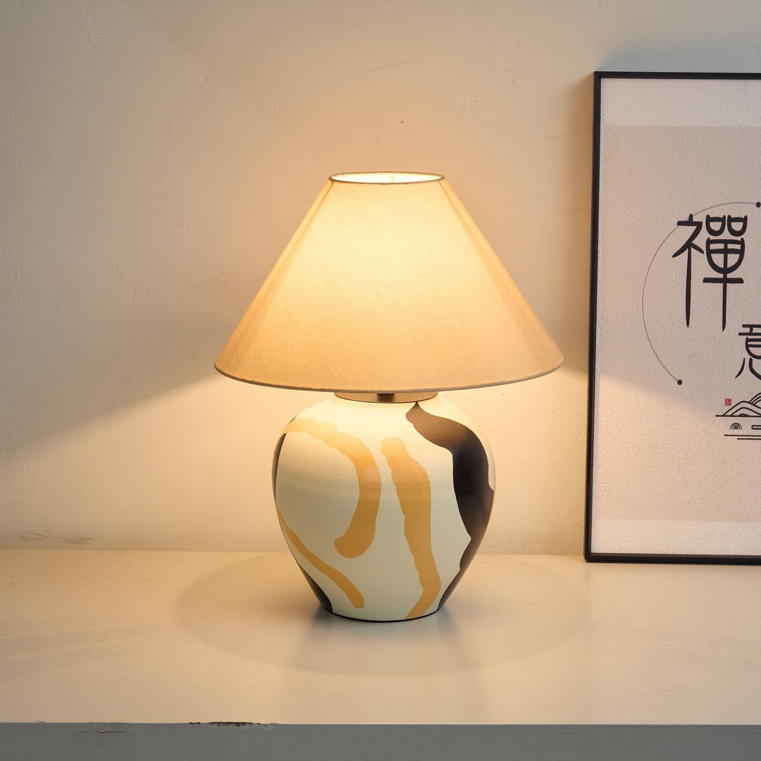 Abstract Pattern Ceramic Table Lamp - Vakkerlight