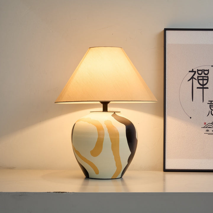 Abstract Pattern Ceramic Table Lamp - Vakkerlight