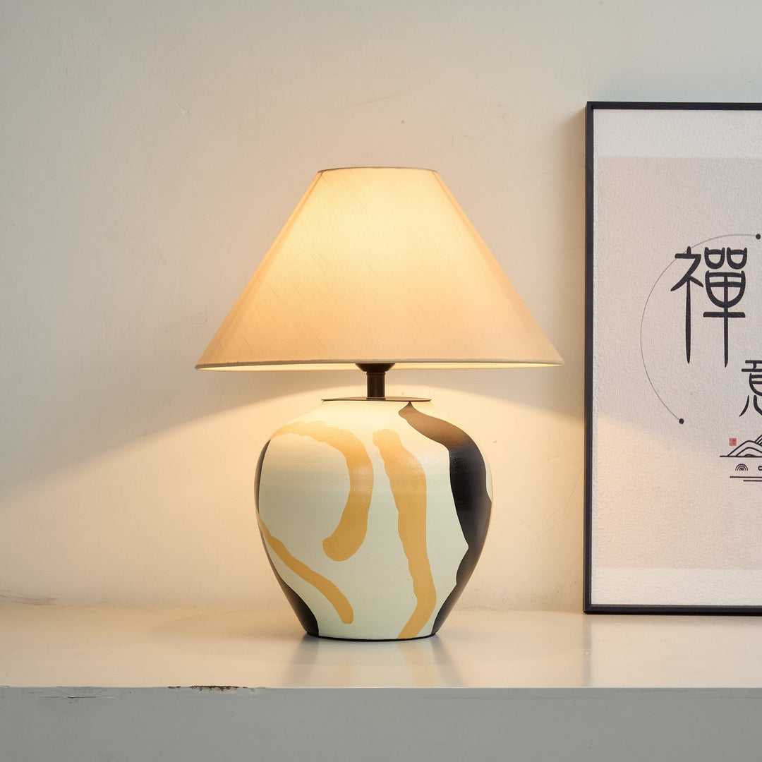 Abstract Pattern Ceramic Table Lamp - Vakkerlight