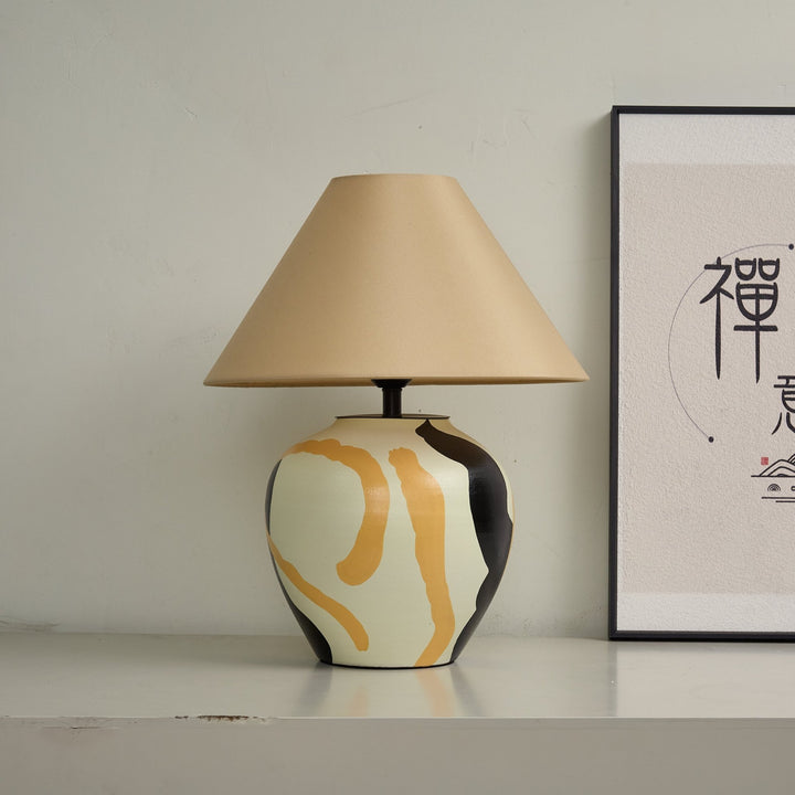 Abstract Pattern Ceramic Table Lamp - Vakkerlight