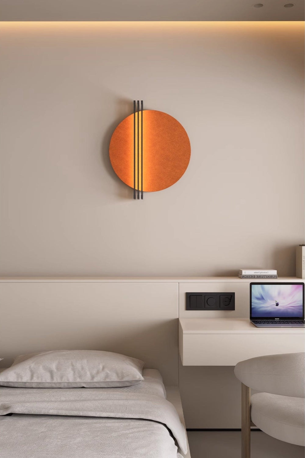 Abstract Sunrise Felt Wall Sconce - Vakkerlight