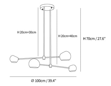 Acaba Chandelier — Dimension drawings 2