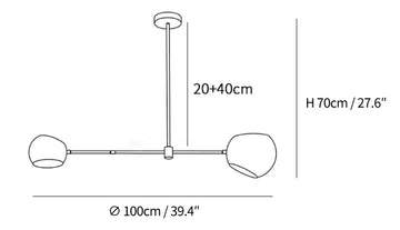Acaba Chandelier — Dimension drawings 1