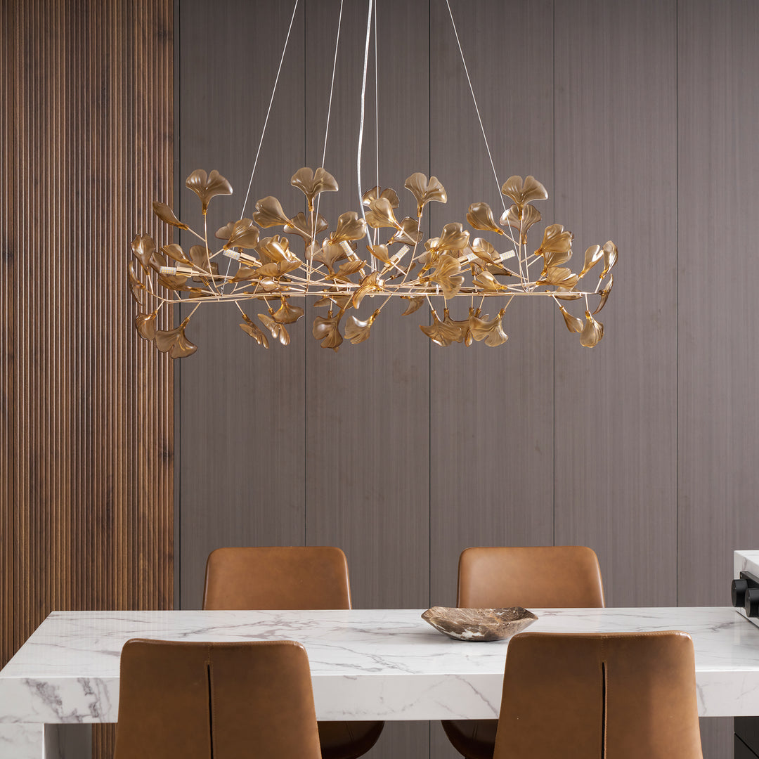 Acrylic Ginkgo Leaf Chandelier - Vakkerlight