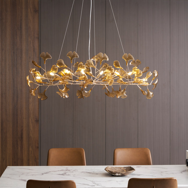 Acrylic Ginkgo Leaf Chandelier - Vakkerlight