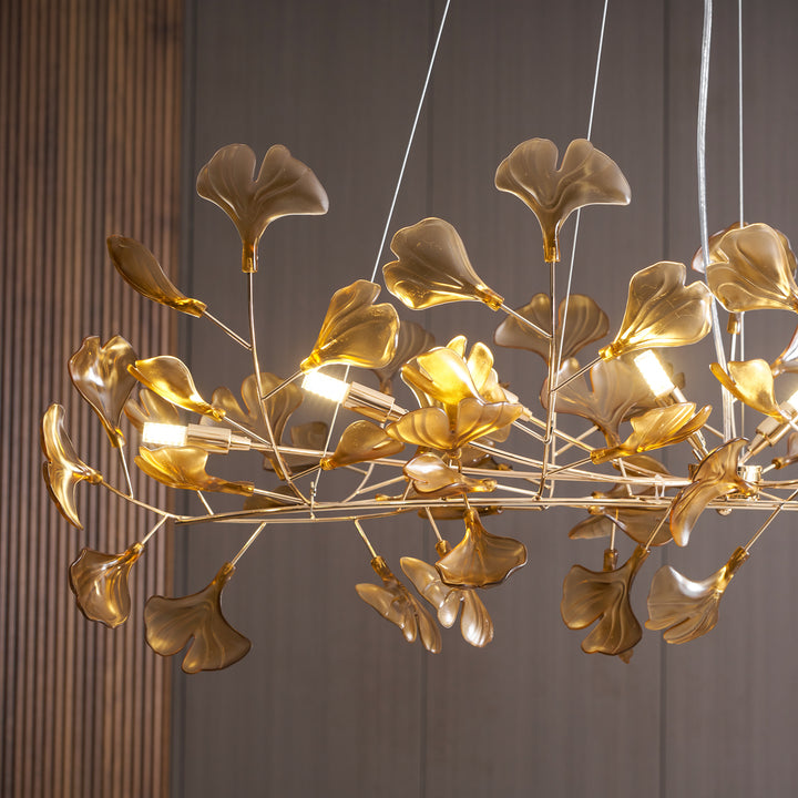 Acrylic Ginkgo Leaf Chandelier - Vakkerlight