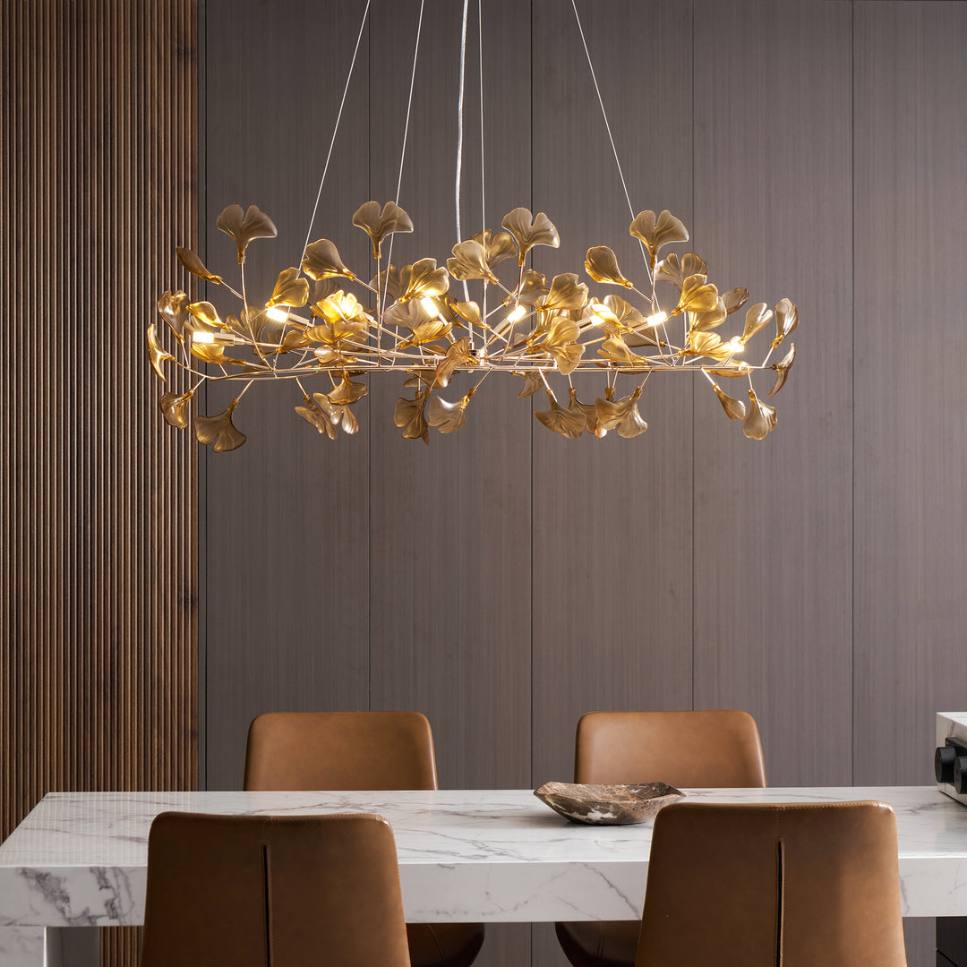 Acrylic Ginkgo Leaf Chandelier - Vakkerlight