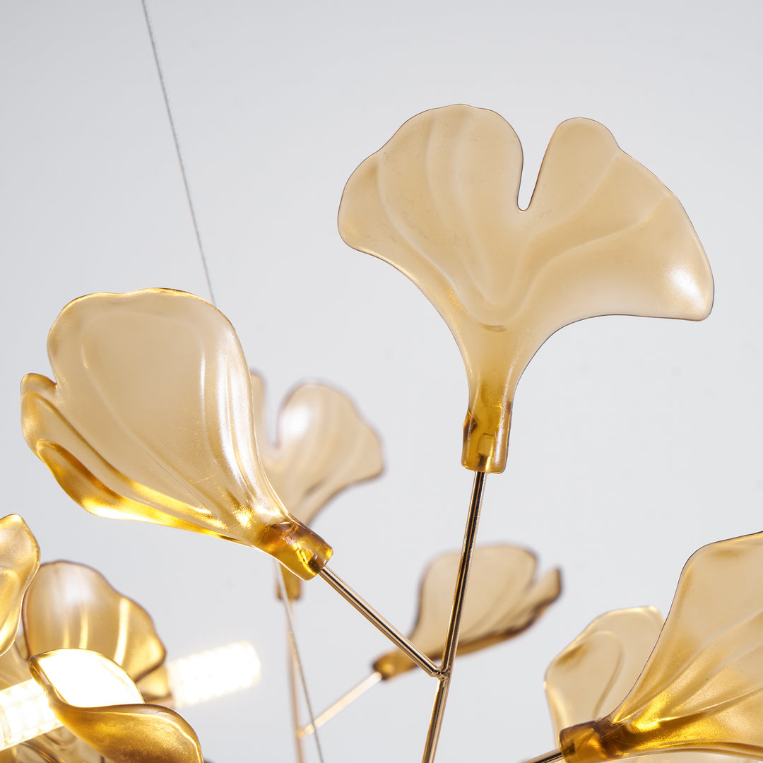 Acrylic Ginkgo Leaf Chandelier - Vakkerlight