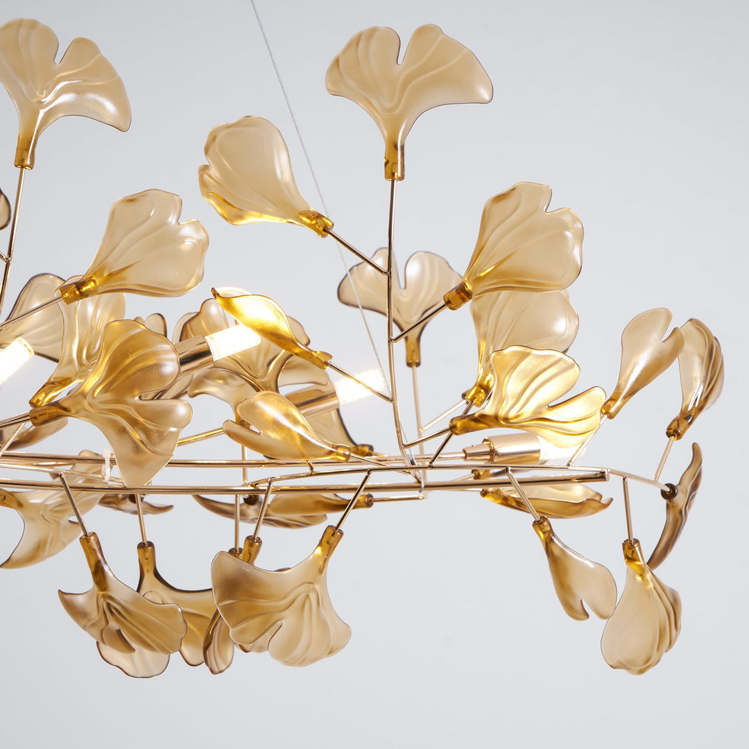 Acrylic Ginkgo Leaf Chandelier - Vakkerlight