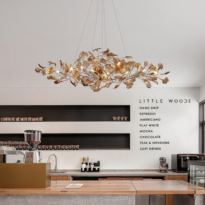 Acrylic Ginkgo Leaf Chandelier - Vakkerlight