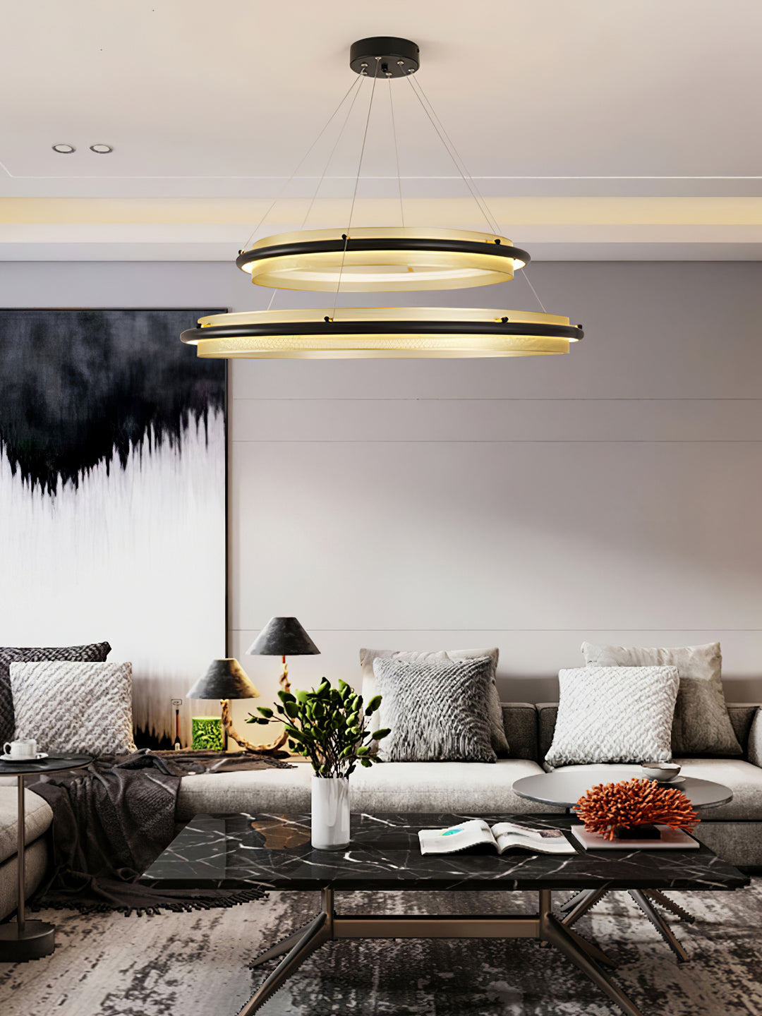 Acrylic LED Round Chandelier - Vakkerlight