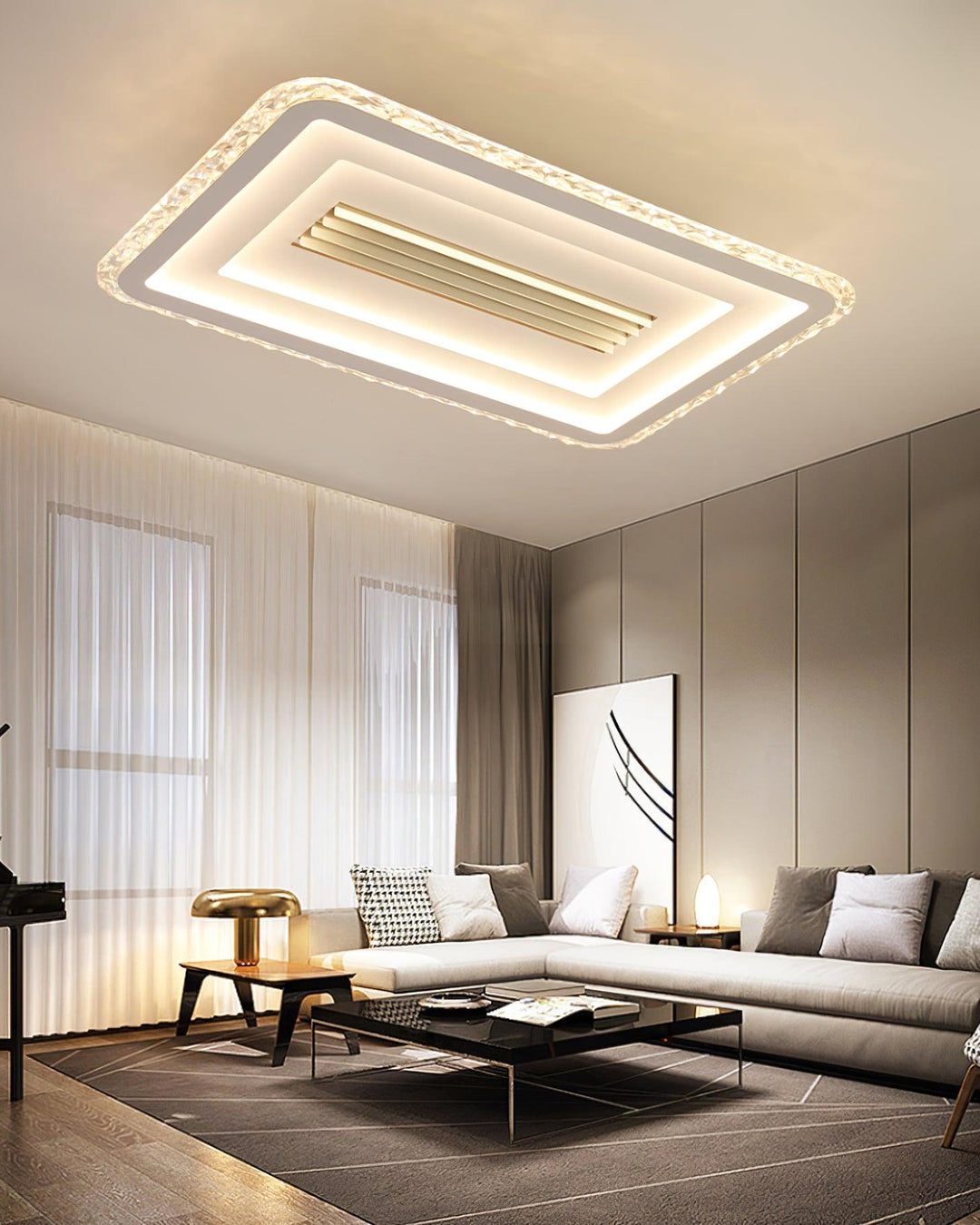 Acrylic Ultrathin Rectangle Ceiling Lamp - Vakkerlight