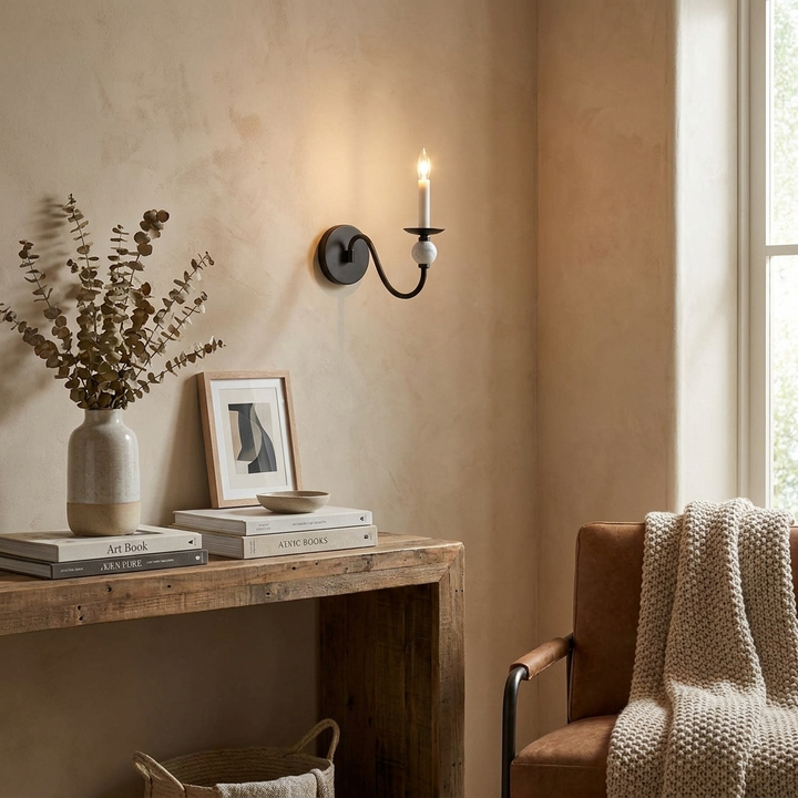 Adair Marble Ball Sconce