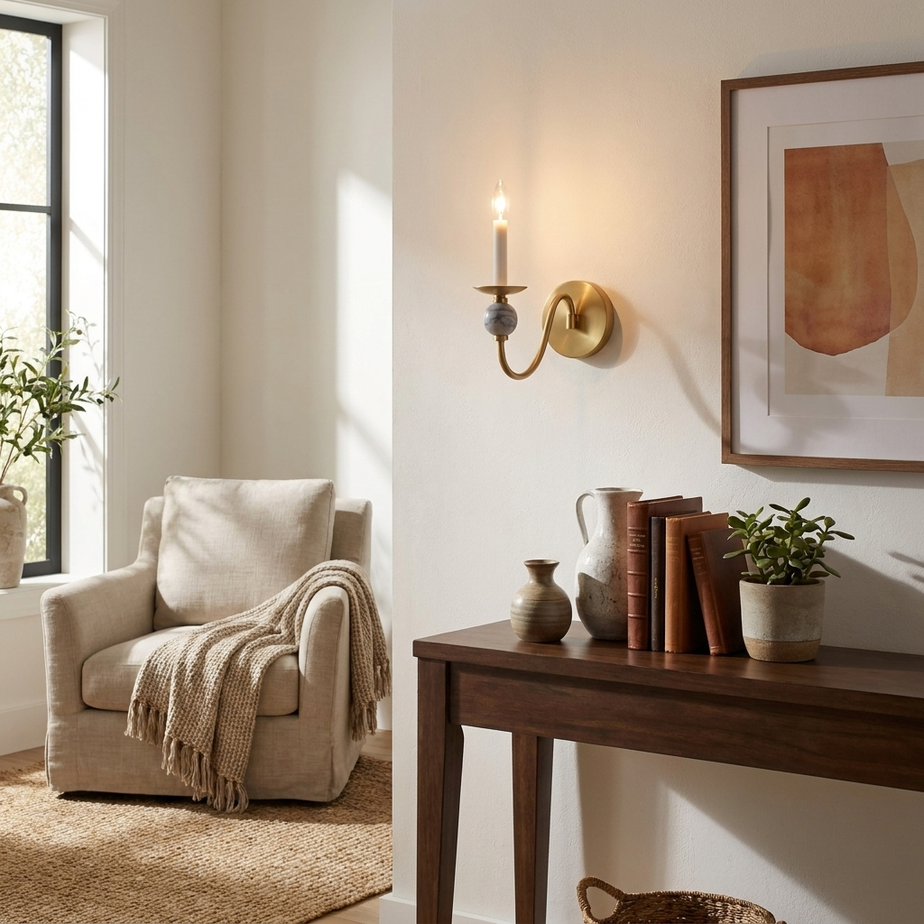 Adair Marble Ball Sconce