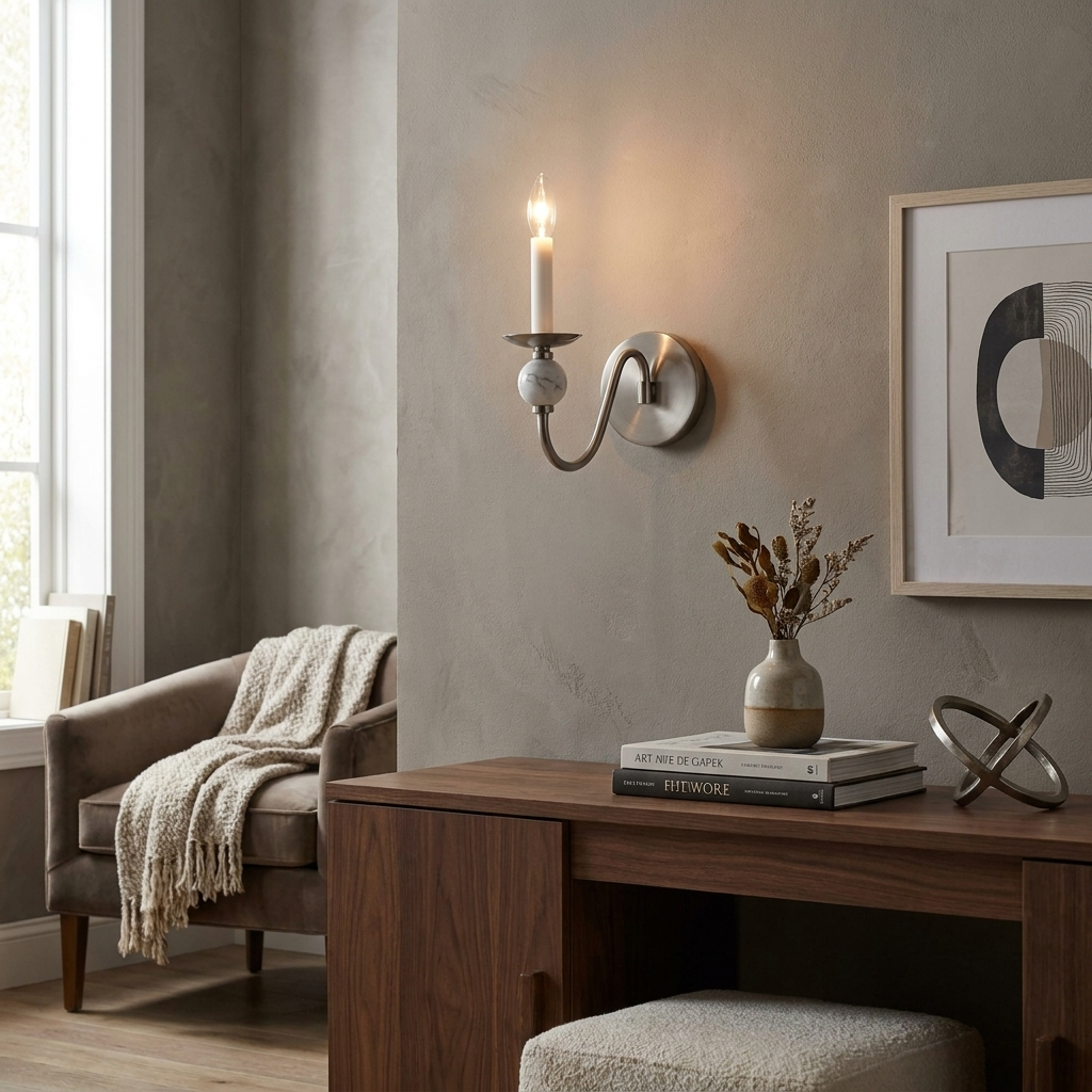 Adair Marble Ball Sconce