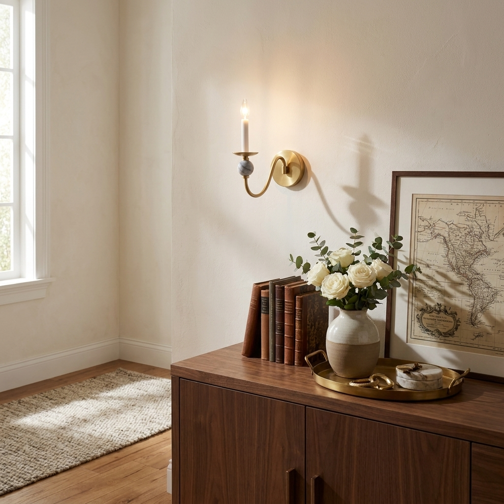 Adair Marble Ball Sconce