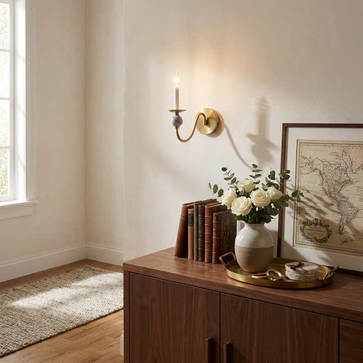 Adair Marble Ball Sconce