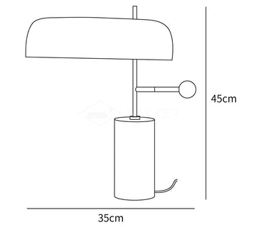 Lampada da Tavolo Adam — Dimension drawings 1