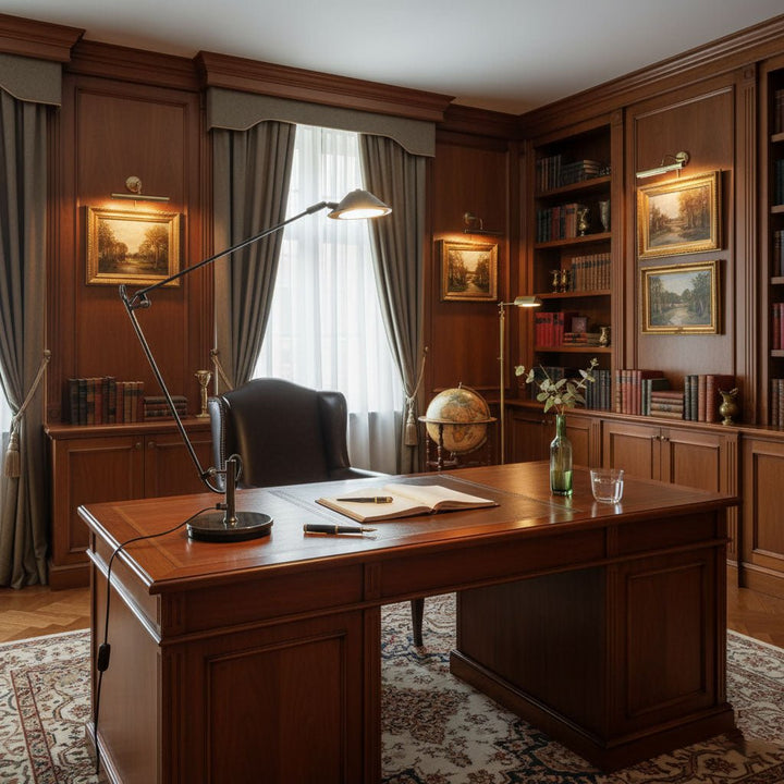 Adjustable Black Office Task Lamp - Vakkerlight