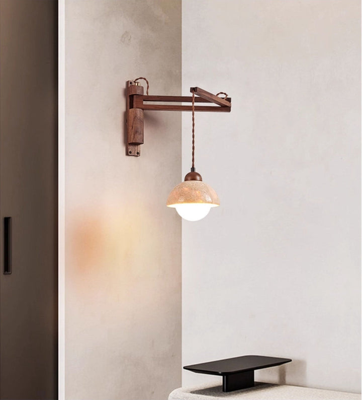 Adjustable Travertine Dome Wall Sconce - Vakkerlight