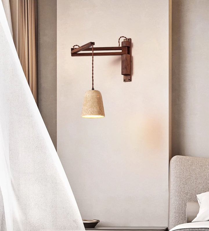 Adjustable Travertine Dome Wall Sconce - Vakkerlight