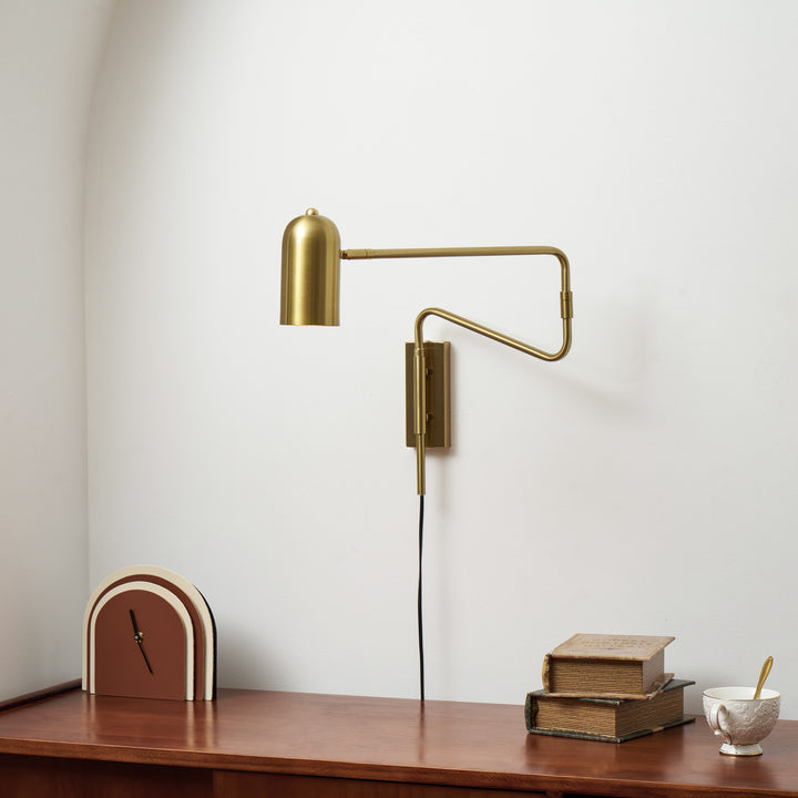 Adjustable Arm Plug In Wall Lamp - Vakkerlight