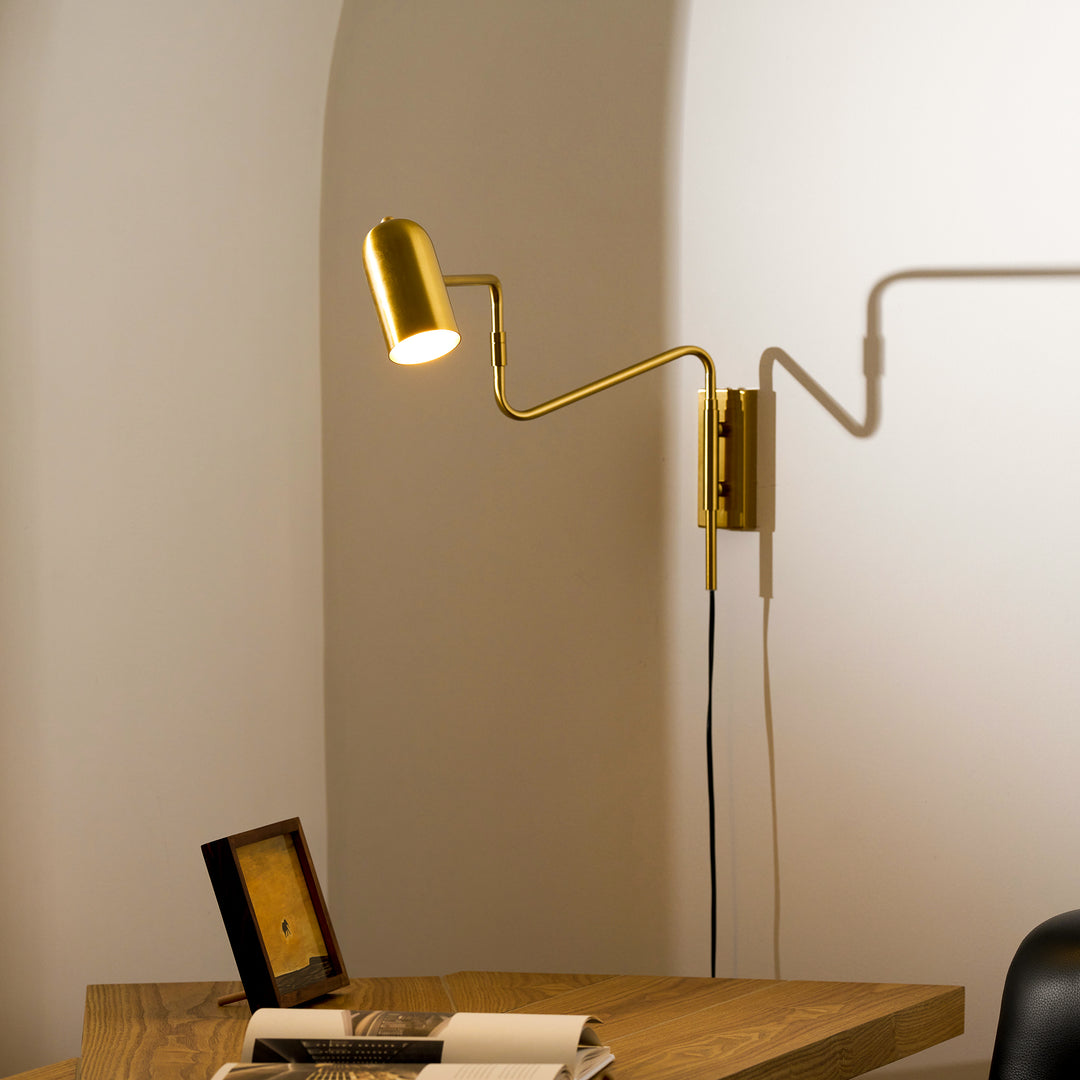 Adjustable Arm Plug In Wall Lamp - Vakkerlight