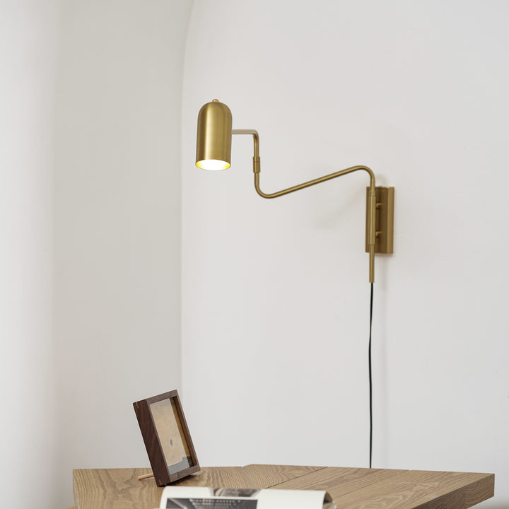Adjustable Arm Plug In Wall Lamp - Vakkerlight