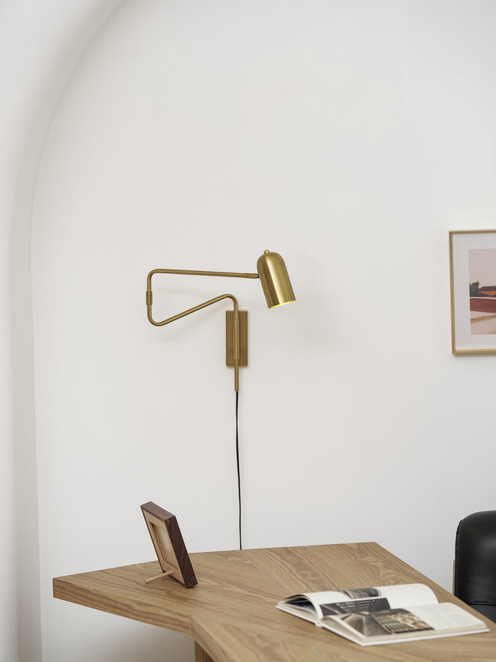 Adjustable Arm Plug In Wall Lamp - Vakkerlight