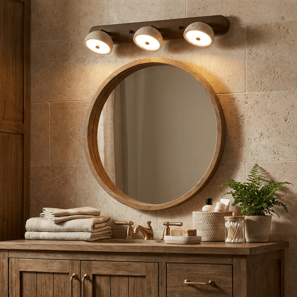 Adjustable Travertine Dome Vanity Light - Vakkerlight