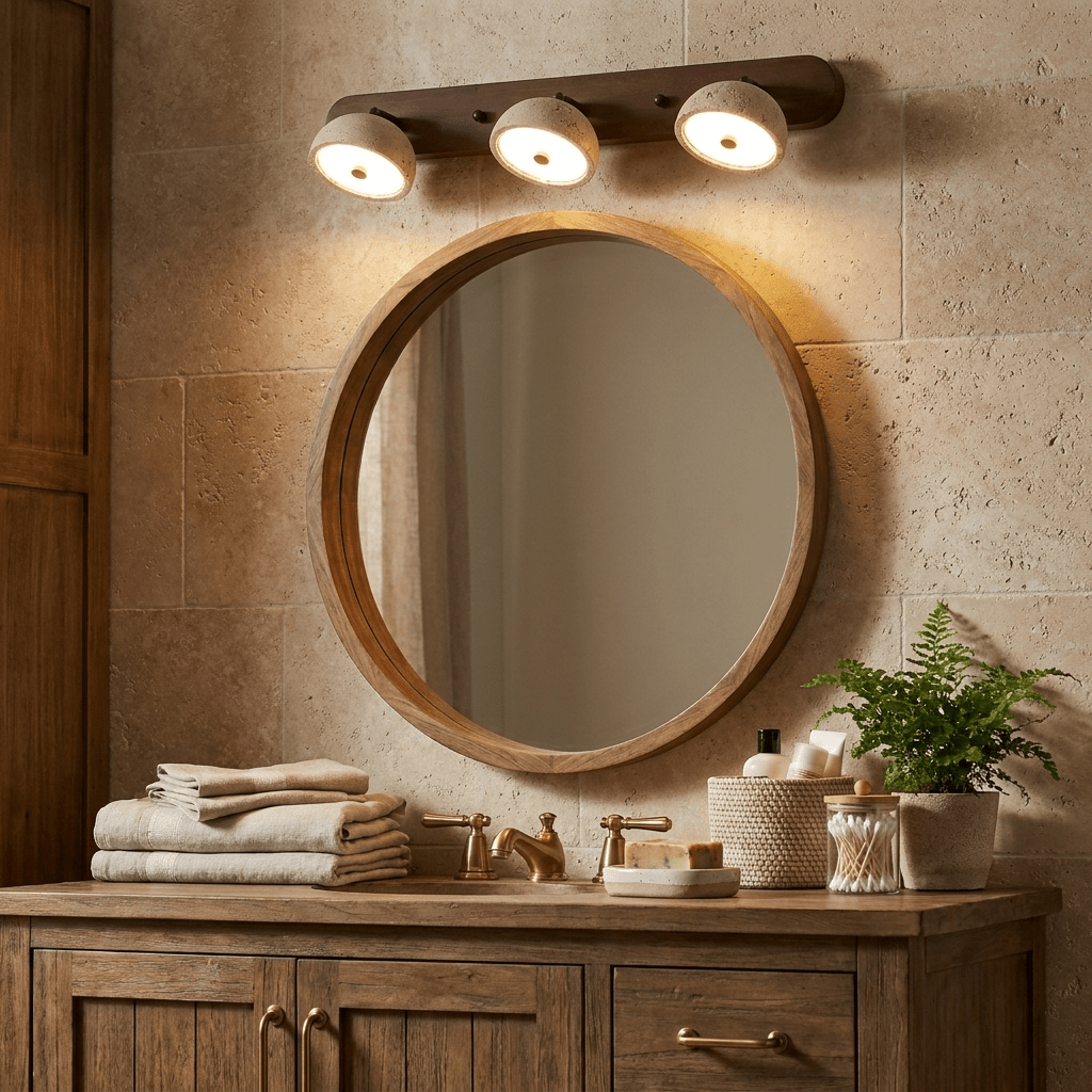 Adjustable Travertine Dome Vanity Light - Vakkerlight