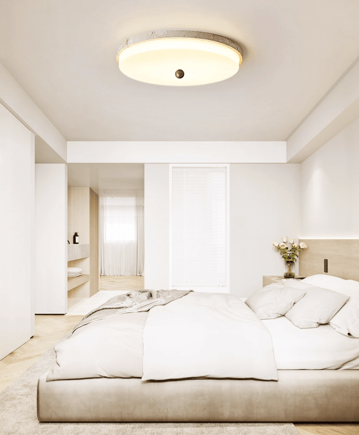 Aeon Travertine Orb Ceiling Light - Vakkerlight