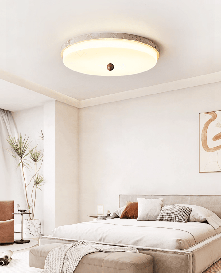 Aeon Travertine Orb Ceiling Light - Vakkerlight