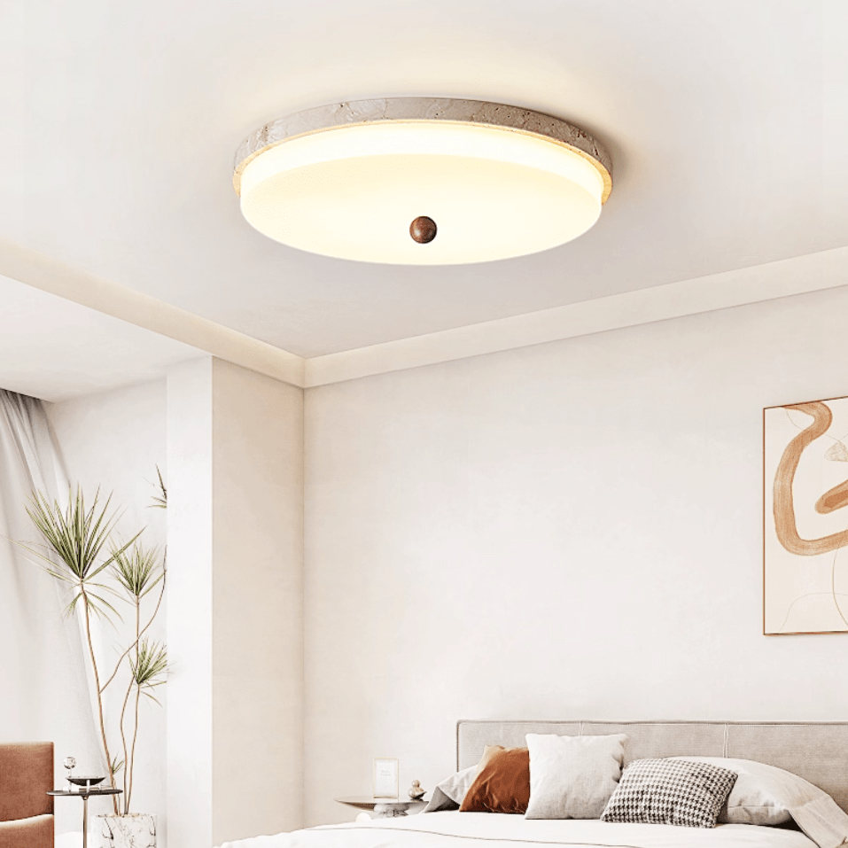 Aeon Travertine Orb Ceiling Light - Vakkerlight