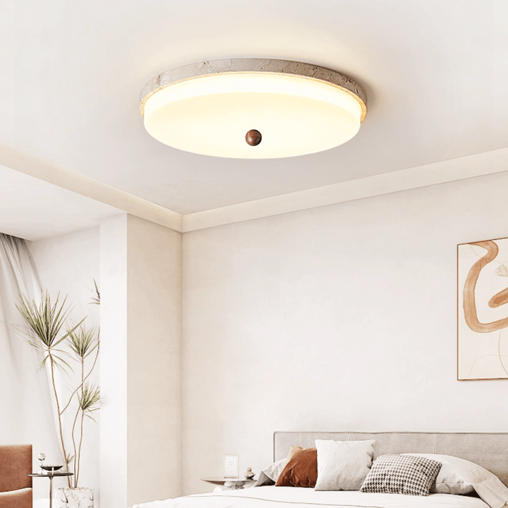 Aeon Travertine Orb Ceiling Light - Vakkerlight