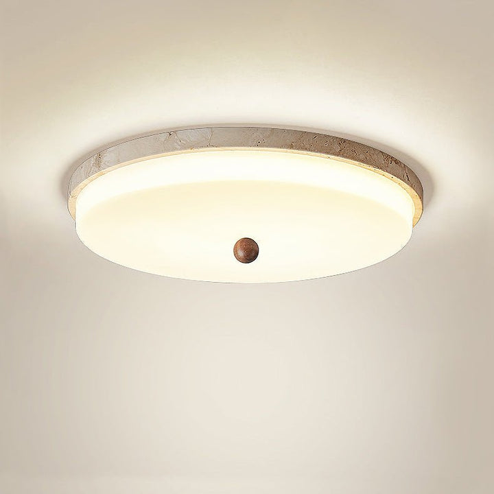 Aeon Travertine Orb Ceiling Light - Vakkerlight