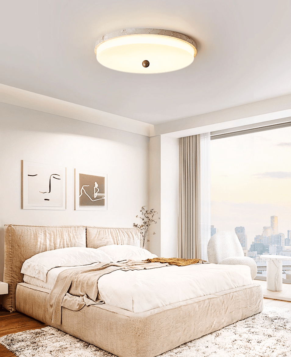 Aeon Travertine Orb Ceiling Light - Vakkerlight