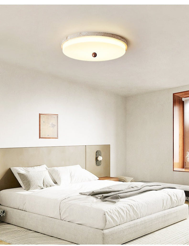 Aeon Travertine Orb Ceiling Light - Vakkerlight