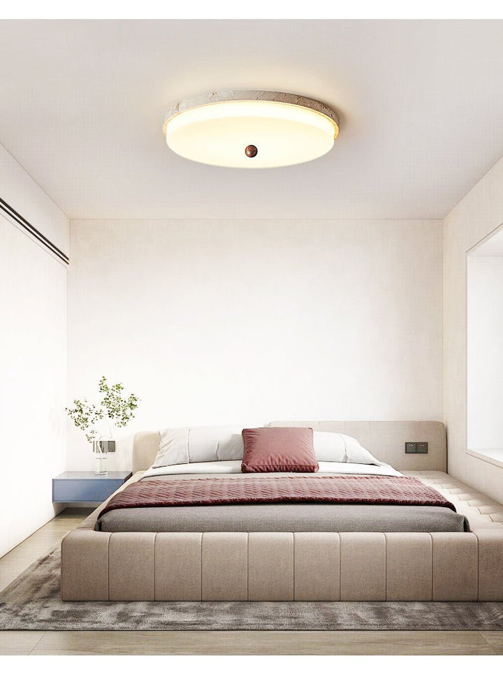 Aeon Travertine Orb Ceiling Light - Vakkerlight
