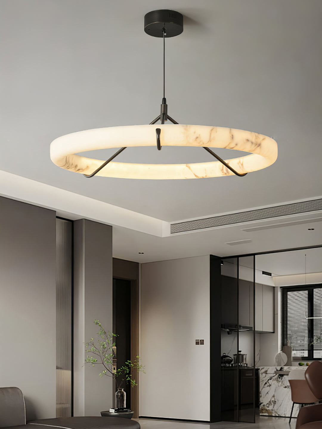 Alabaster Ring Pendant Lamp - Vakkerlight