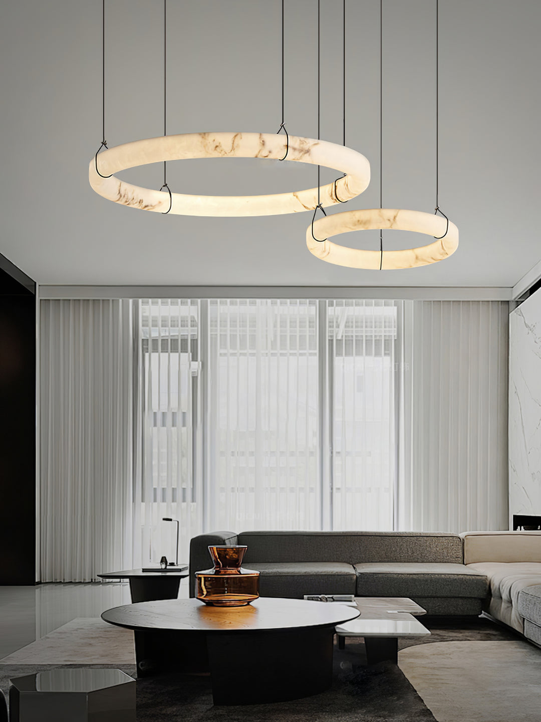 Alabaster Ring Pendant Lamp - Vakkerlight