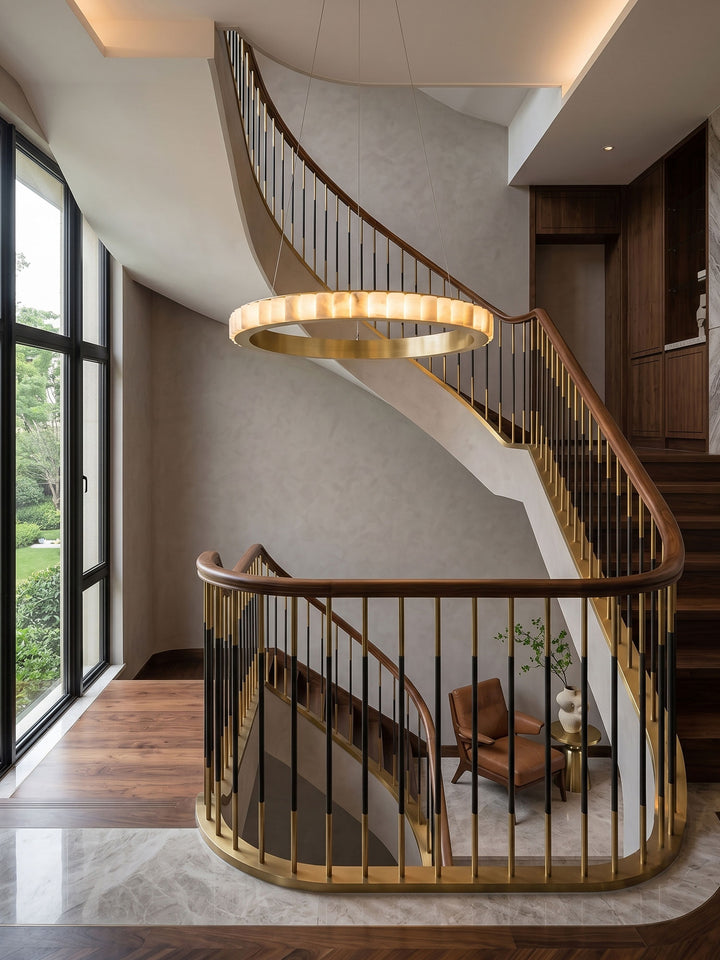 Alabaster Avalon Halo Chandelier - Vakkerlight
