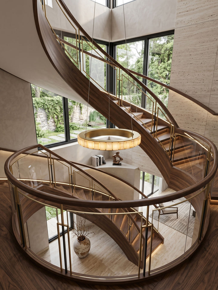 Alabaster Avalon Halo Chandelier - Vakkerlight