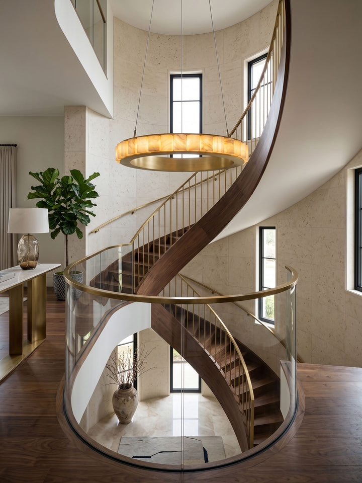 Alabaster Avalon Halo Chandelier - Vakkerlight