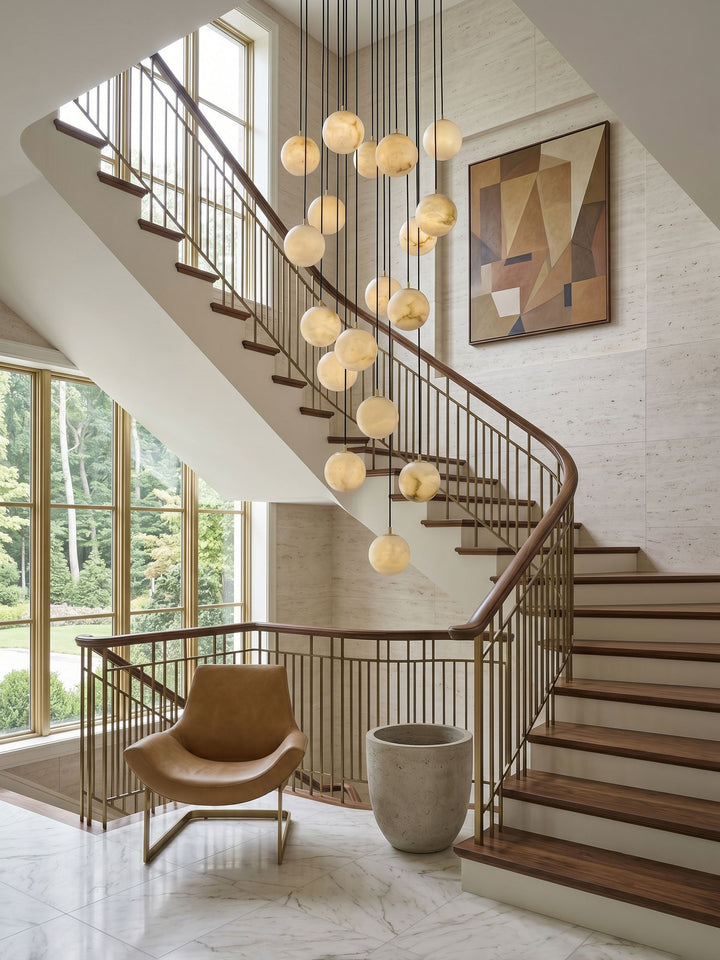 Alabaster Balls Cluster Chandelier - Vakkerlight