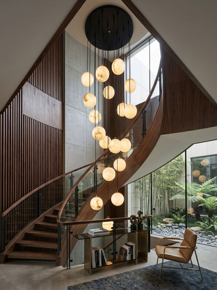 Alabaster Balls Cluster Chandelier - Vakkerlight