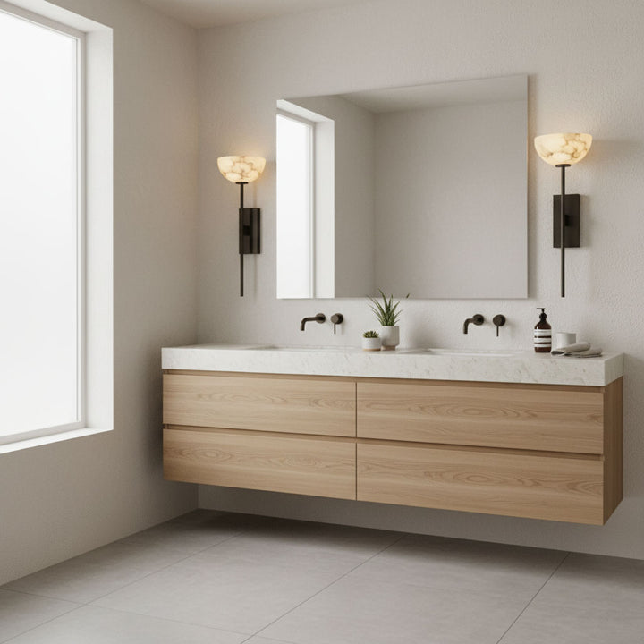 Alabaster Cup Wall Lamp - Vakkerlight